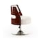 Manhattan Comfort Salon Adjustable Height Swivel Accent Chair in White and Polished Chrome AC034-WH - alternate 4